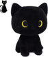 Cute Black Cat Plush Toy - Kawaii Black Cat Stuffed Animals - Creative Soft Stuffed Cat Plush Toys for Kids Boys Girls