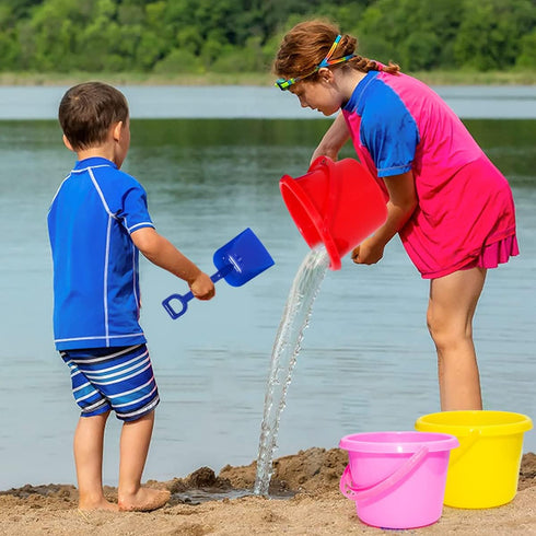 BeneFine 12 Pack 7.48 Inches -12 12 Set Sand Buckets and Shovels for Kids | Beach and Sand Toys at The Beach | Use