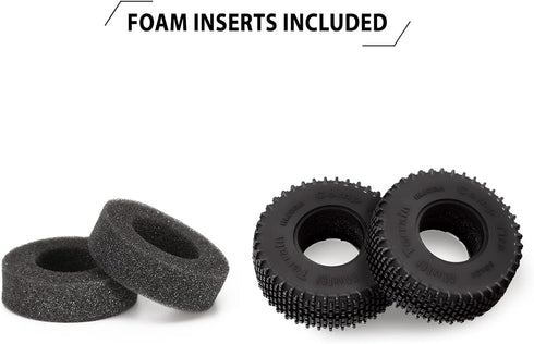 INJORA 1.0 Tires - S5 All Terrain Comp Pin Crawler Tires for TRX4M AX24 SCX24 FCX24 Upgrade Parts, 55 * 20mm