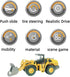 Bulldozer Toys for Boys Heavy-Duty Metal Loader Vehicle Sand/Beach Toy with Functional Arm and Bucket,Realistic Perfect