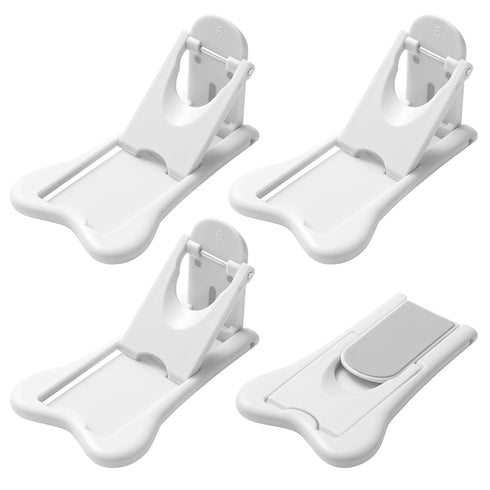 Inaya Sliding Door Lock for Child Safety, 4-Pack, Child Proof Locks for Sliding Glass Doors, Windows & Cabinets