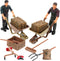 Toddmomy 12pcs Farm Accessories Model Miniature Farmers Figurines - Mini Farm for Kids & Toddlers