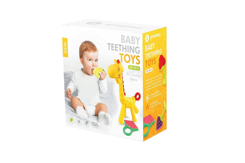 Baby Teething Toys for Newborn (5-Pack), Freezer Safe BPA Free Infant and Toddler Silicone Teethers to Soothe Babies