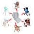High Chair Cushion, Soft and Comfortable Baby High Chair Pad/Seat Cushion, Light and Breathable (Gray Background Stars