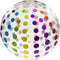Big Beach Ball 15.5inch, Large Inflatable Rainbow Color Swimming Pool Party Ball for Summer Outdoor Water Games
