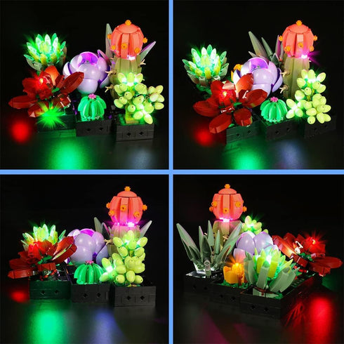 Set VONADO Light for Lego Succulents & Botanical Plants, Adults & Kids Compatible, No Lego Models