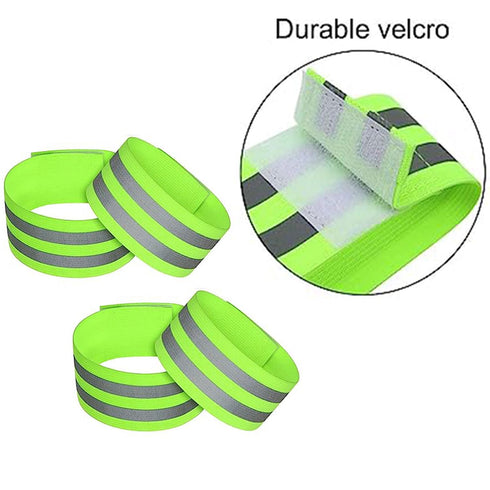 Reflective Bands for Baby Stroller Accessories, High Visibility Elastic Safety Reflector Straps (4 Pieces)