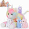 MorisMos Cat Unicorn Stuffed Animal with Baby Kittens, 24'' Mommy Cat and