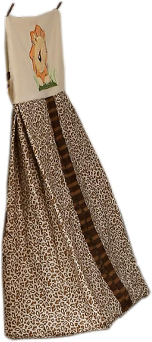 CribMATE African Lion Themed Diaper Organizer (Golden-Brown, Animal Print)