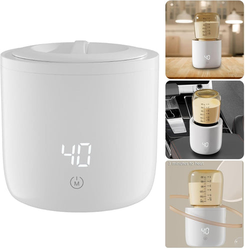 KMGDM 5000mAH Digital Compact Bottle Warmer for Travel with Intelligent and Battery Lightweight Design