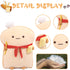 ARELUX 17.7in Funny Toast Bread Pillow, Cute Plush Hugging Pillow, Soft Food Sofa Cushion for Kids