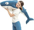 48” Blue Giant Sharks Plush - Large Whale Shark Stuffed Animal, Big Ocean Sea Fish Squishy Body Pillow