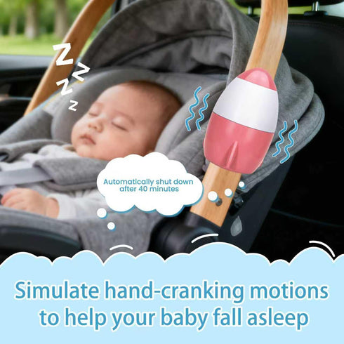 TUWEIPAIKE 5-Speed 40-Minute Rechargeable Portable Baby Stroller Rocker, Hands-Free Vibrating Soother with Adjustment