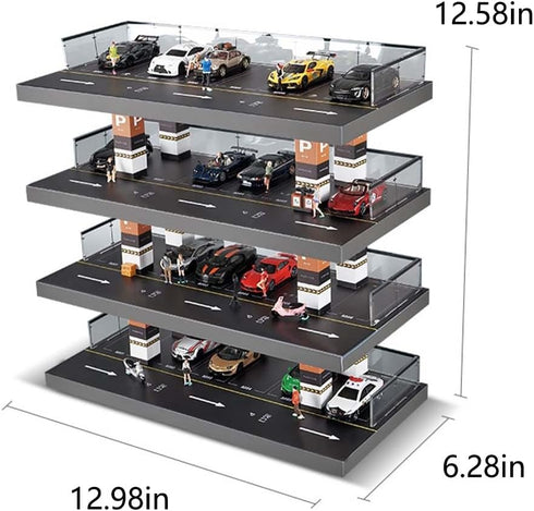 1/64 Die-cast Car Display Case, Alloy Car Model Display Box, Transparent Acrylic Dustproof Display Case for Hot Wheels