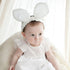 RQJ Baby Girls Rabbit Headband, Bunny Ear Headwear, Kids Hair Band Headwrap (White)