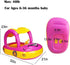 Summer Baby Pool Float with Canopy Steering Wheel Sunshade Swim Ring Car Inflatable Toys Infants Float Seat Boat