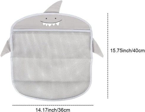 Mesh Bath Toy Storage, Bath Toy Holder and Organizer Bag for Kids & Baby, Compatible with Bath Toy Storage, Shark Design