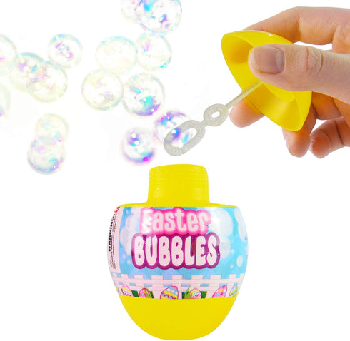 12 JOYIN Easter Egg Bubble Wands for Easter Eggs Hunt, Basket Stuffers Fillers, Party Favor, Classroom Prize Supplies