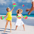 Hxezoc Toss and Catch Ball Set with 4 Paddles 6 Balls and 1 Storage Bag, Ball Sports Toys for Kids and Adults Family