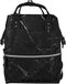 FHEDVBN Black Marble Diaper Bag Backpack for Women Multifunction Waterproof Mummy Backpacks for