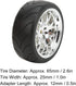 VBESTLIFE RC Tire Set, 4Pcs 2.6inch Rubber Tires with Plastic Rims for Most 1:10 Scale Flat Sports Car