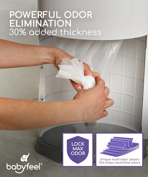 8 Pack 30% 3960 Babyfeel Refills Compatible with DEKOR CLASSIC Diaper Pails | | Exclusive Extra Thickness | Diaper Pail