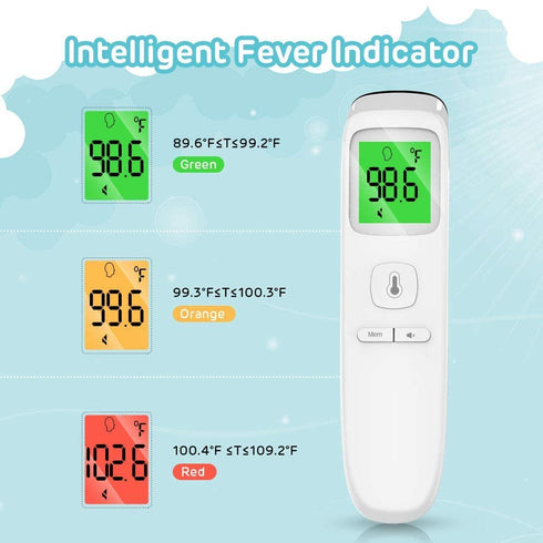 Thermometer for Adults - No-Touch Baby Thermometer, Infrared Digital for Kids, Accurate Reading with Fever Alarm