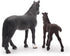 Gemini&Genius Horses Toy for Kids, Farm Horse Animal Playset with Stallion and Horse Cub Family Action Figures
