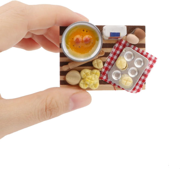 Miniature Baking Set Kitchen Food Play for Dollhouse 1:12 Scale Accessories with