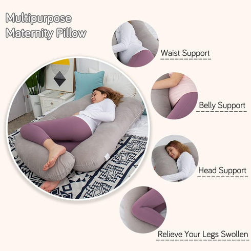 60 Inch Pregnancy Pillows for Sleeping, Extra Large U Shaped Body Pillow, Pregnancy Pillow, Maternity Pillow
