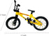 Compact Alloy Mountain Bike Finger Toy - Yellow with Movable Parts