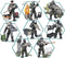 Special Forces Mini Military Action Figure with Weapons Building Blocks Playset, 8 PCS 1:36 Scale SWAT Police Figure,