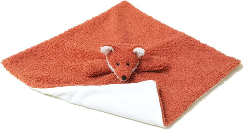 Baby Orange Fox Soft Stuffed Animal Security Blanket, Plush Lovey Blanket, Cuddly Snuggle Blankie for Boys Girls, 14"