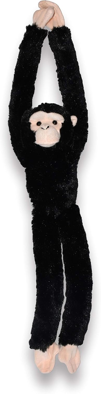 20 Inches Wild Republic Chimpanzee Plush, Monkey Stuffed Animal, Plush Toy, Gifts for Kids, Hanging , Black