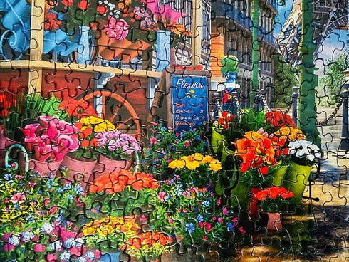 Majestic by Springbok - 1000 Piece Jigsaw Puzzle - Paris Street Life - Made in USA - Compact Box