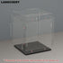 LANSCOERY Acrylic Display Case, Small Showcase Box for Collectibles, Dustproof Design, Black Base, 4x4x4inch
