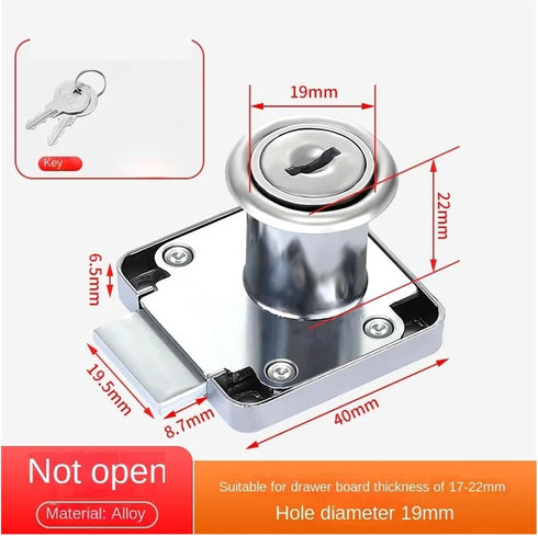 QXCIVR Drawer Lock Cabinet Drawer Latch Locks Furniture Door Lock Hardware Desk Lock Wardrobe Cabinet Door Locks