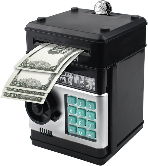 Electronic Piggy Bank Code Lock for Kids, Mini ATM Safe Coin Cash Bank with Password for Boys Girls