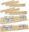 Domino Racks Set of 8, Mexican Train Dominoes Trays, Wooden Domino Holders
