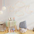 Kathfly4 Pieces Boho Nursery Cloud Star Wall Decor Wooden Babyroom Moon Rattan Wall Decor Wooden Rainbow for Children