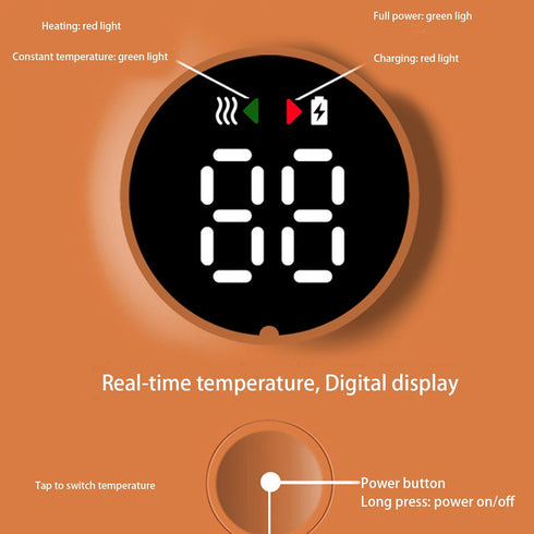 Portable Bottle Warmer, USB Rechargeable Travel Bottle Warmer with Smart Constant Temperature for Milk