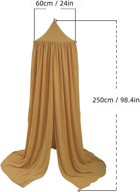 Cotton Kids Bed Canopy, Nursery Room Baby Crib Hanging Curtain Mosquito Net Hideaway Bedding Children Reading Nook