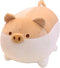 Levenkeness Soft Fat Pig Plush Hugging Pillow, Cute Piggy Stuffed Animal Doll, Brown, 15.7"