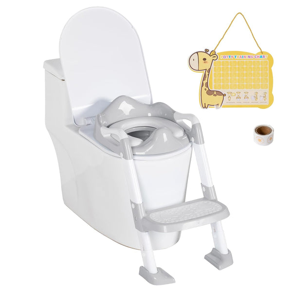 BRINJOY Potty Training Seat with Step Stool Ladder, Potty Toilet Toddler Seat