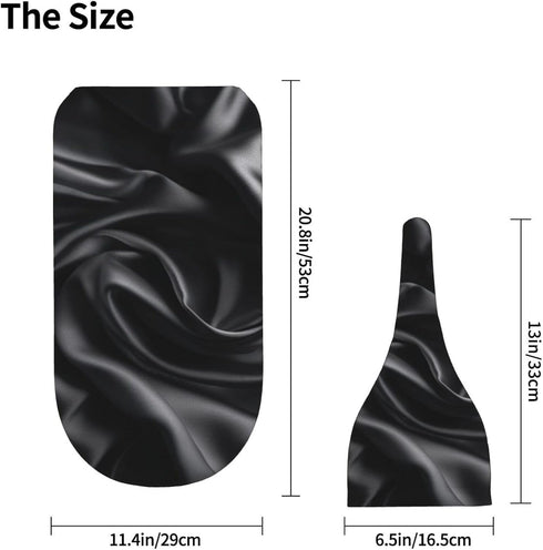 DDTKLSNV Set,Black Newborn Swaddle Blanket with Beanie Hat Silk Wrinkle Newborn Receiving Blankets Baby Swaddle Wrap