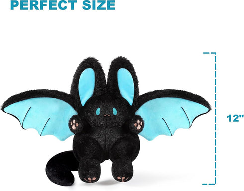 PEACH CAT Kawaii Bat Bunny Plush, 12" Cute Rabbit Stuffed Animal for Kids