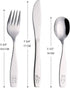 ANNOVA Children's Flatware Set, 6 Pieces Stainless Steel Cutlery/Silverware, 2 x Safe Forks, 2 x Dinner Knife, 2 x