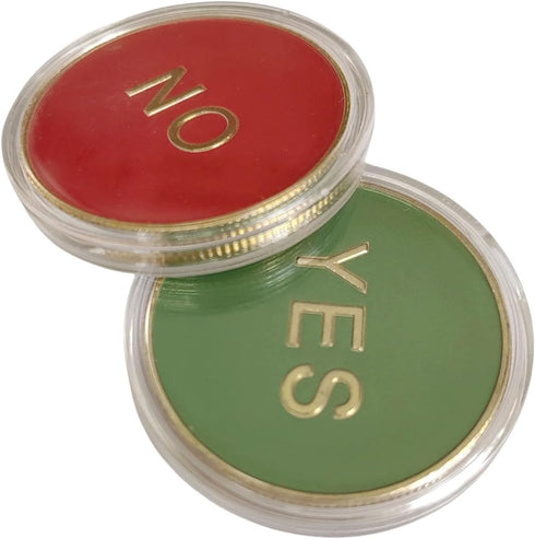 Decision Maker Coin - Yes No Decision Coin, Lucky Coin, Flipping Challenge Coin, Premium Metal Collectible Divination