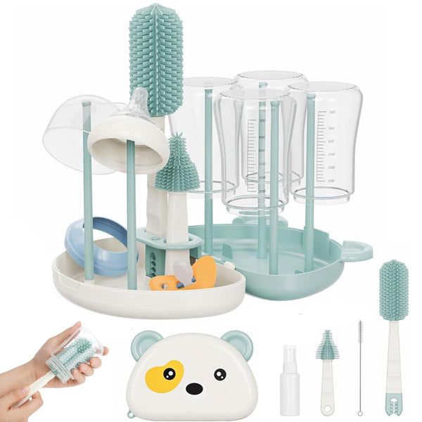 Baby Bottle Brush Set - 7 in1 Travel Bottle Cleaner Kit with
