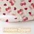 Cstdyfrv Valentine's Day Cherry Nursing Pillow Covers Pink Cherry Bows Love Heart Removable Breastfeeding Slipcover